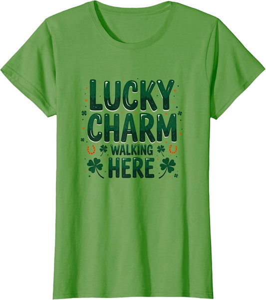 Lucky Charm Walking Here St Patricks Day Design