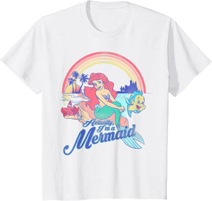 Disney The Little Mermaid Pastel Rainbow Retro