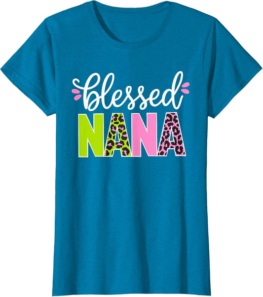 Blessed Nana Shirt Women Grandma Nana Mothers Day