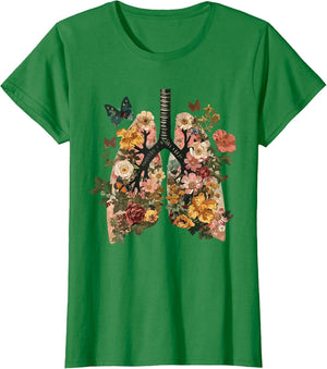 Lungs Made of Flowers - Blossoming Respiratory Beauty