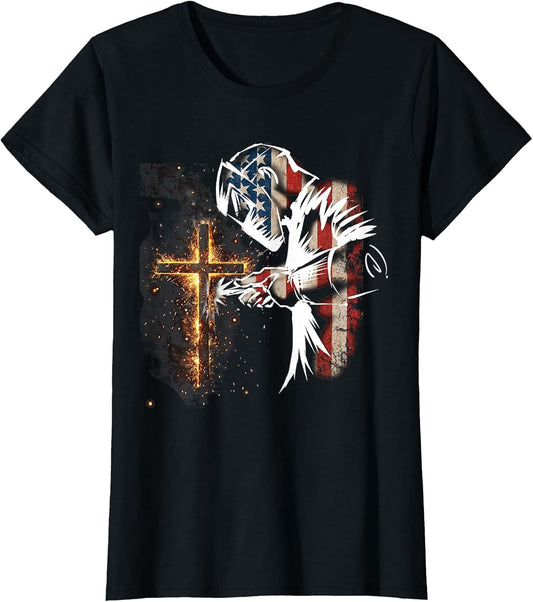 Welder American Flag Mig Tig Welding Faith Cross Christian