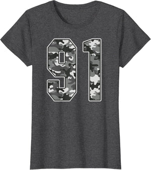 Camo #91 Jersey Number 91 Uniform Fan Favorite Player