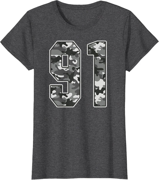 Camo #91 Jersey Number 91 Uniform Fan Favorite Player