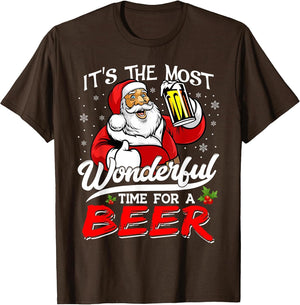Santa Xmas It's The Most Wonderful Time for A Beer Funny