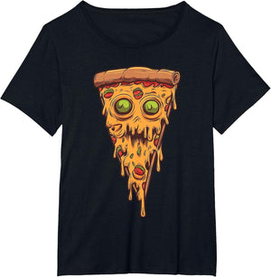 Funny Scary Face Pizza Lovers Spooky Halloween Food