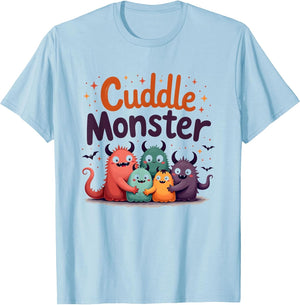 Halloween Cuddle Monster Family-Friendly Cute Design , Men, Baby Blue, Large
