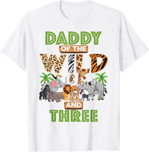 3rd Birthday Zoo Safari Jungle Daddy of The Wild and Three