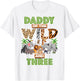 3rd Birthday Zoo Safari Jungle Daddy of The Wild and Three