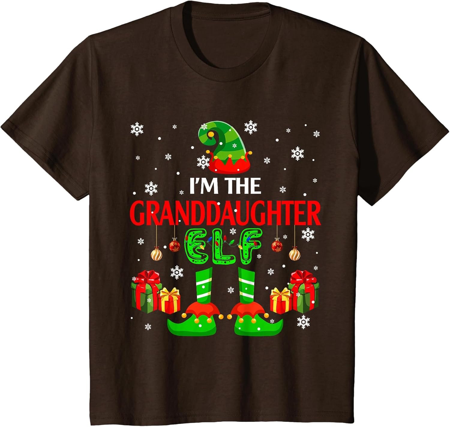 I'm The Granddaughter Elf Cute Xmas Elf Costume Funny Family