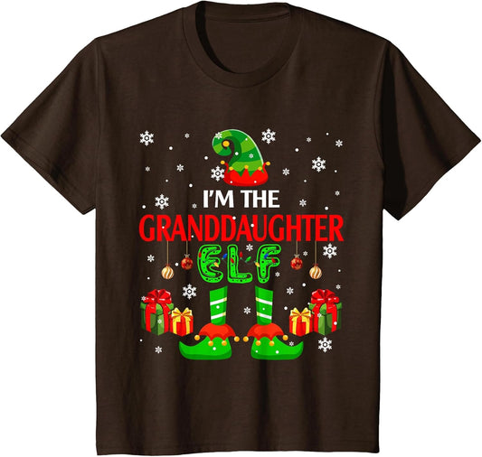 I'm The Granddaughter Elf Cute Xmas Elf Costume Funny Family