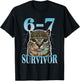 Funny Saying 67 Cats Tummy Ache Survivor Cat Meme six Seven