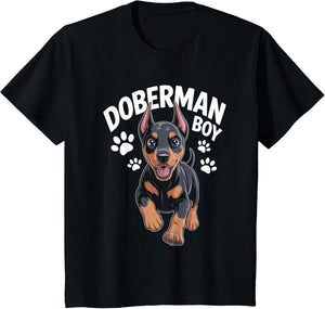Doberman Boy Cute Cartoon Dog Owners Doberman Pinscher