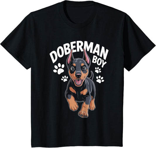 Doberman Boy Cute Cartoon Dog Owners Doberman Pinscher