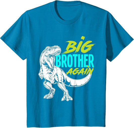 Kids I'm Going to Be A Big Brother Again Dinosaur Dino