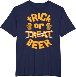 Trick or Beer Funny Halloween Dad Joke Father Saying Quote