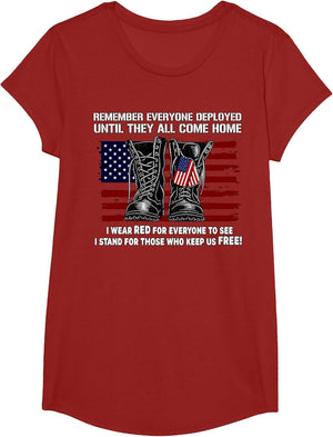 Remember Everyone Deployed Friday Military American Flag