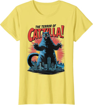 Terror of Vintage Catzilla Cat Spooky Cat Halloween
