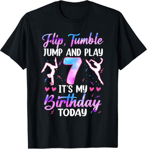 7 Year Old Girl Gymnast 7th Birthday Gymnastics Theme