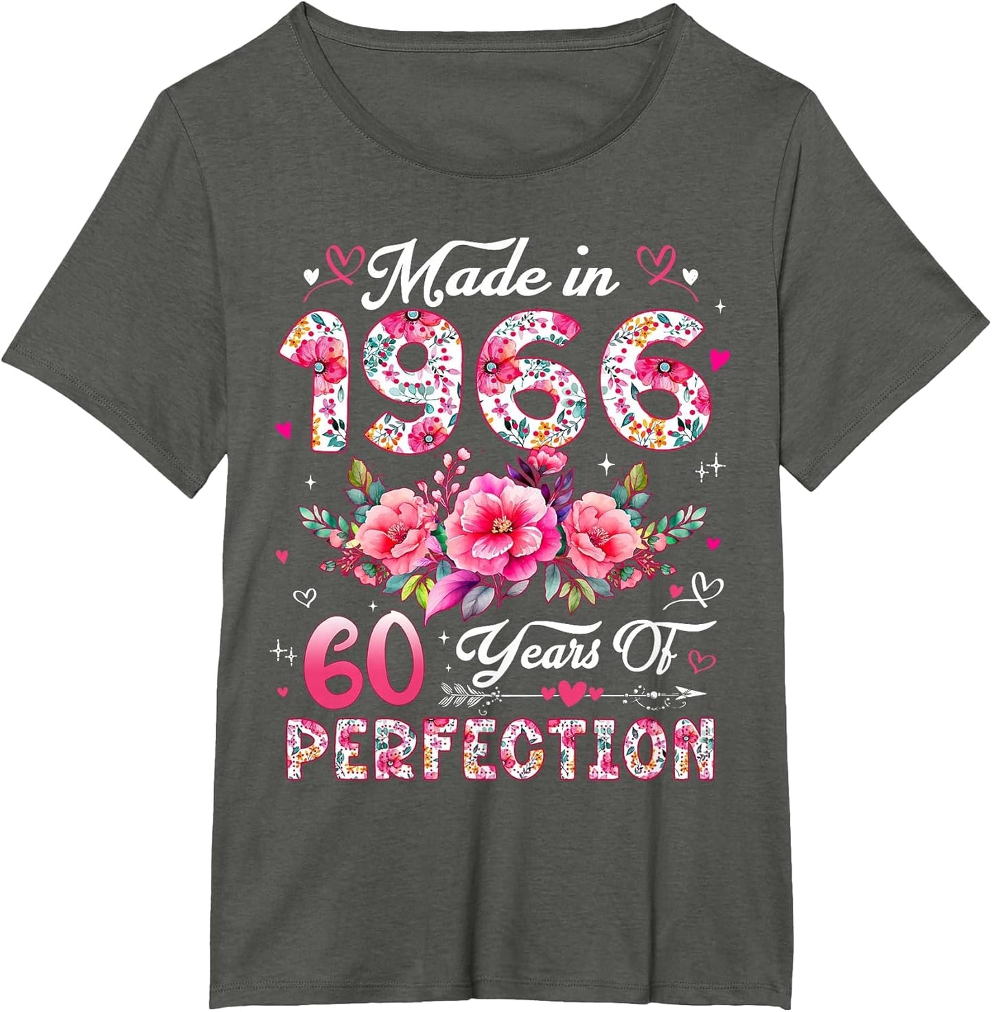 60 Year Old Made in 1966 Floral 60th Birthday Women