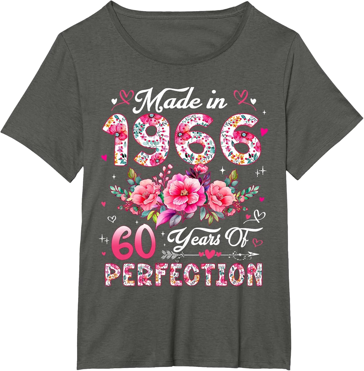 60 Year Old Made in 1966 Floral 60th Birthday Women