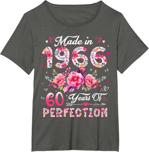 60 Year Old Made in 1966 Floral 60th Birthday Women