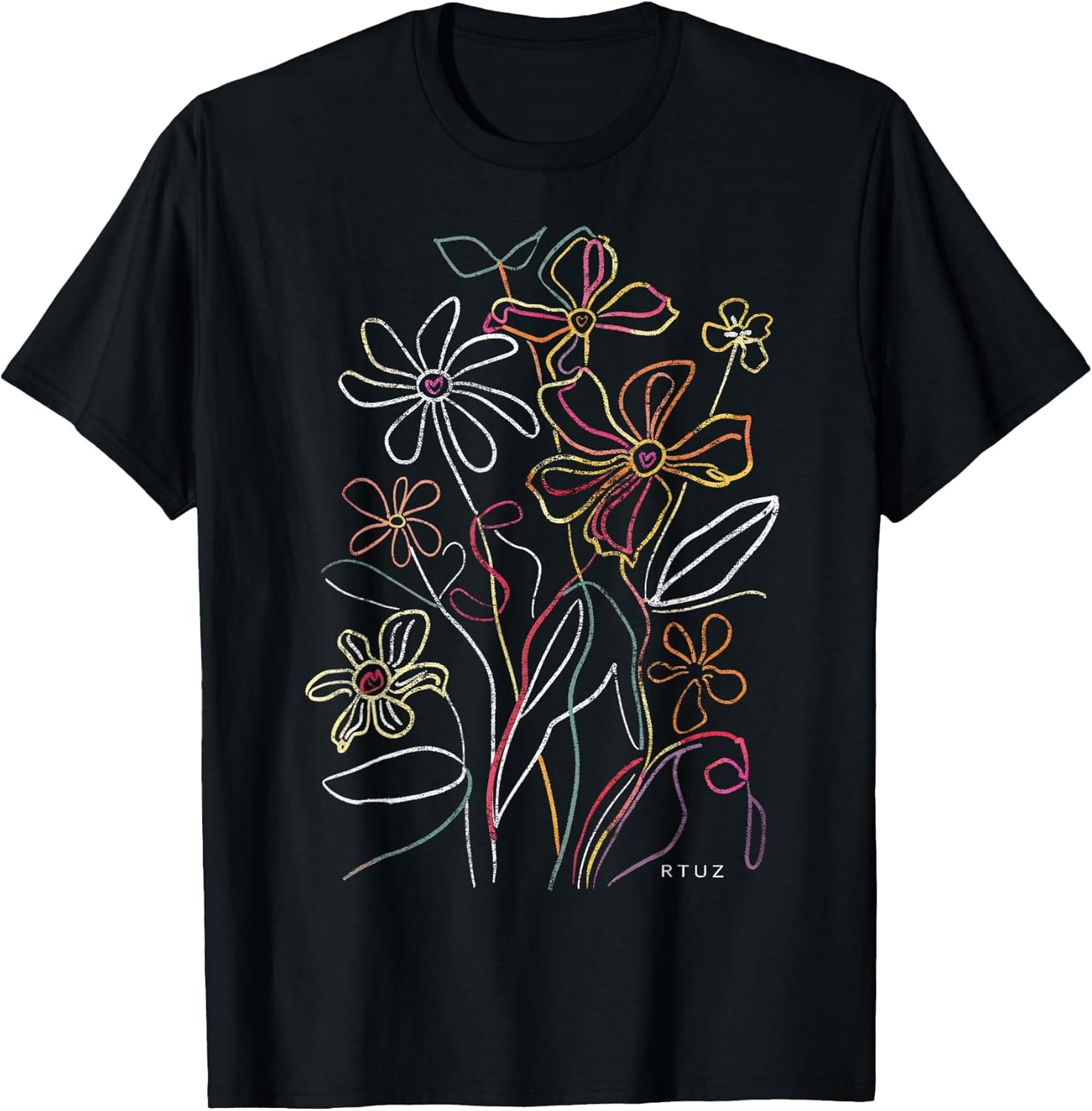 Boho Style Floral Pastel Design Flowers Hipster Streetwear