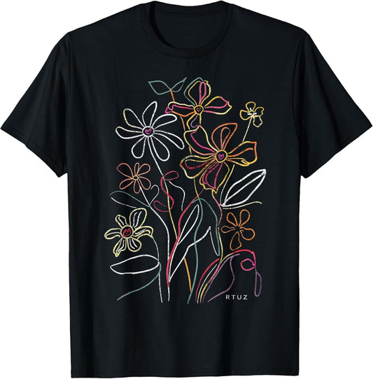 Boho Style Floral Pastel Design Flowers Hipster Streetwear