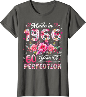 60 Year Old Made in 1966 Floral 60th Birthday Women