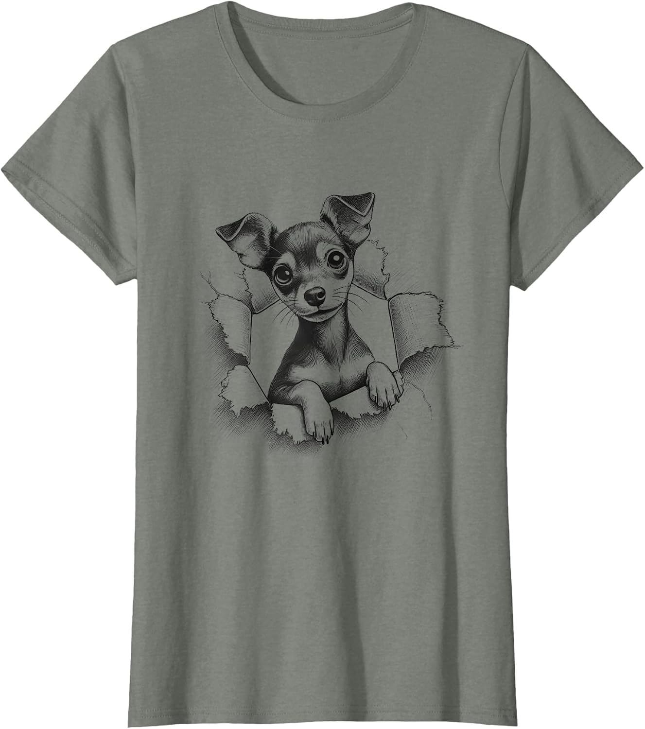 Cute Miniature Pinscher Dog Min Pin Peeking Design