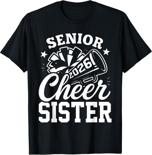 Proud Senior Cheer Sister 2026 Cheerleader Class of 2026