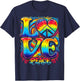 Hippie Peace Sign Tie Dye Heart Groovy