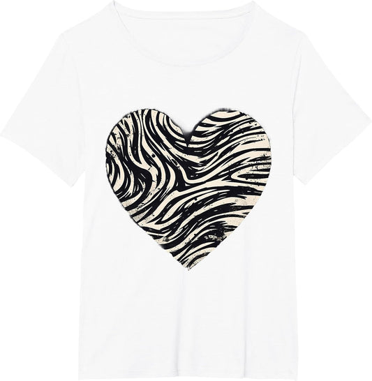 Zebra Heart Wildlife Animal Print Safari Nature Artwork