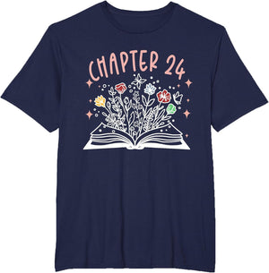 Chapter 24th Birthday Bookworm 24 Years Old for Book Loves