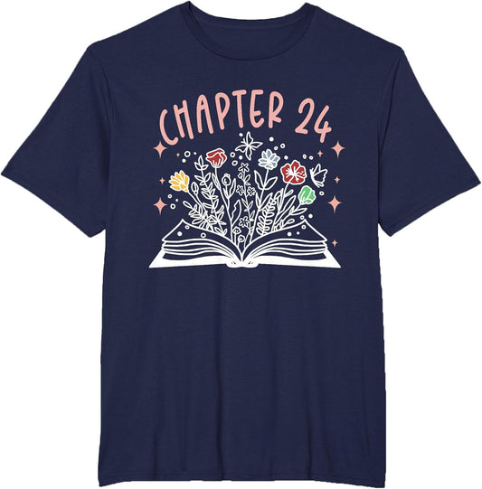 Chapter 24th Birthday Bookworm 24 Years Old for Book Loves
