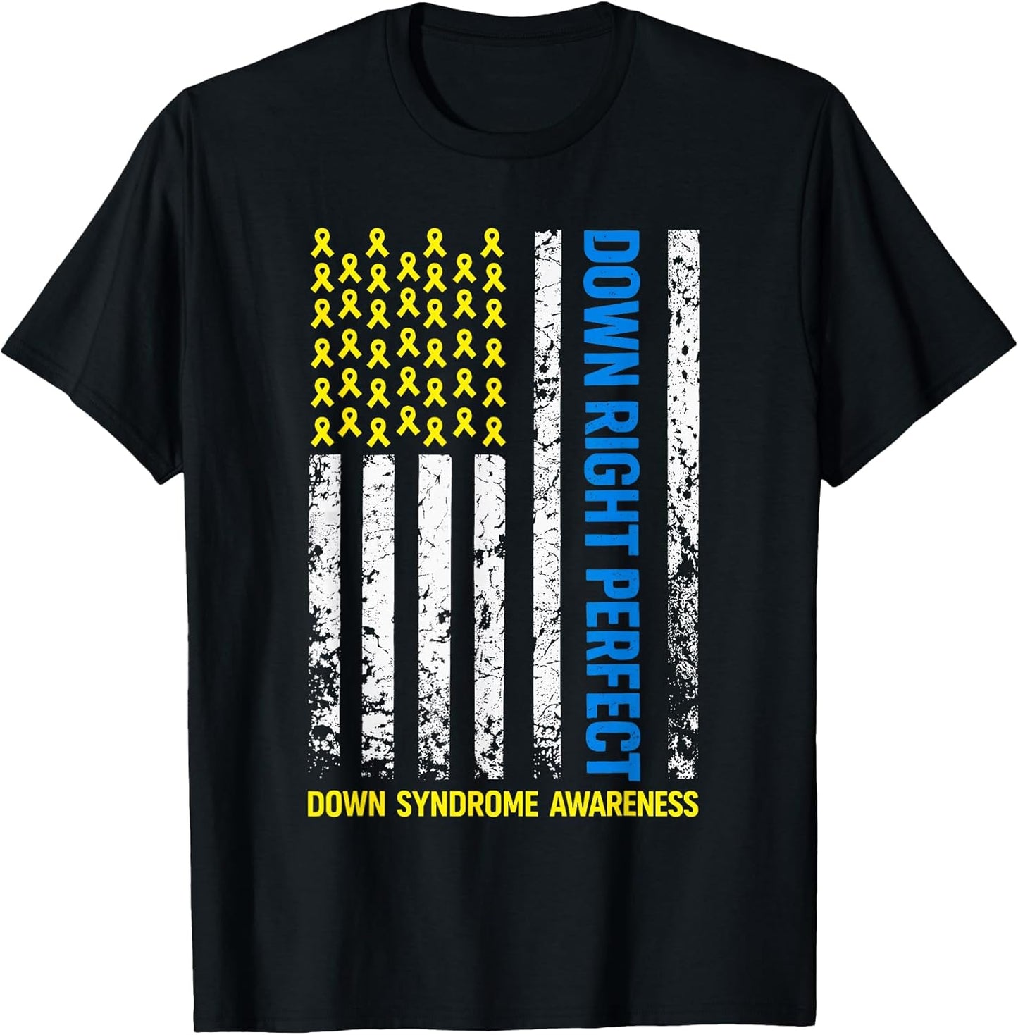 Down Right Perfect Down Syndrome Awareness T21 Flag Dad