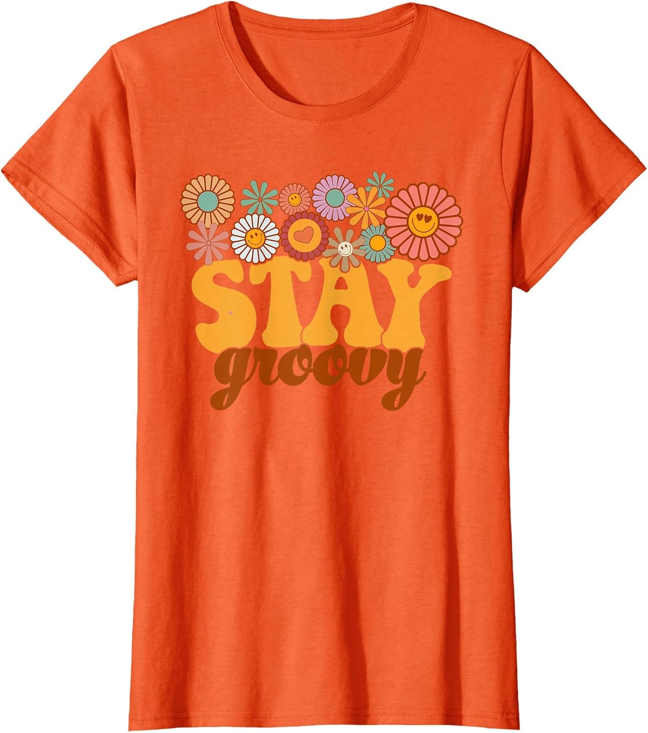 Retro Stay Groovy Sunflower Hippie Positive Mind