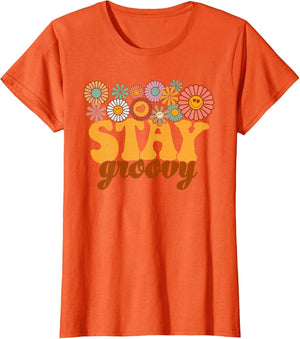 Retro Stay Groovy Sunflower Hippie Positive Mind