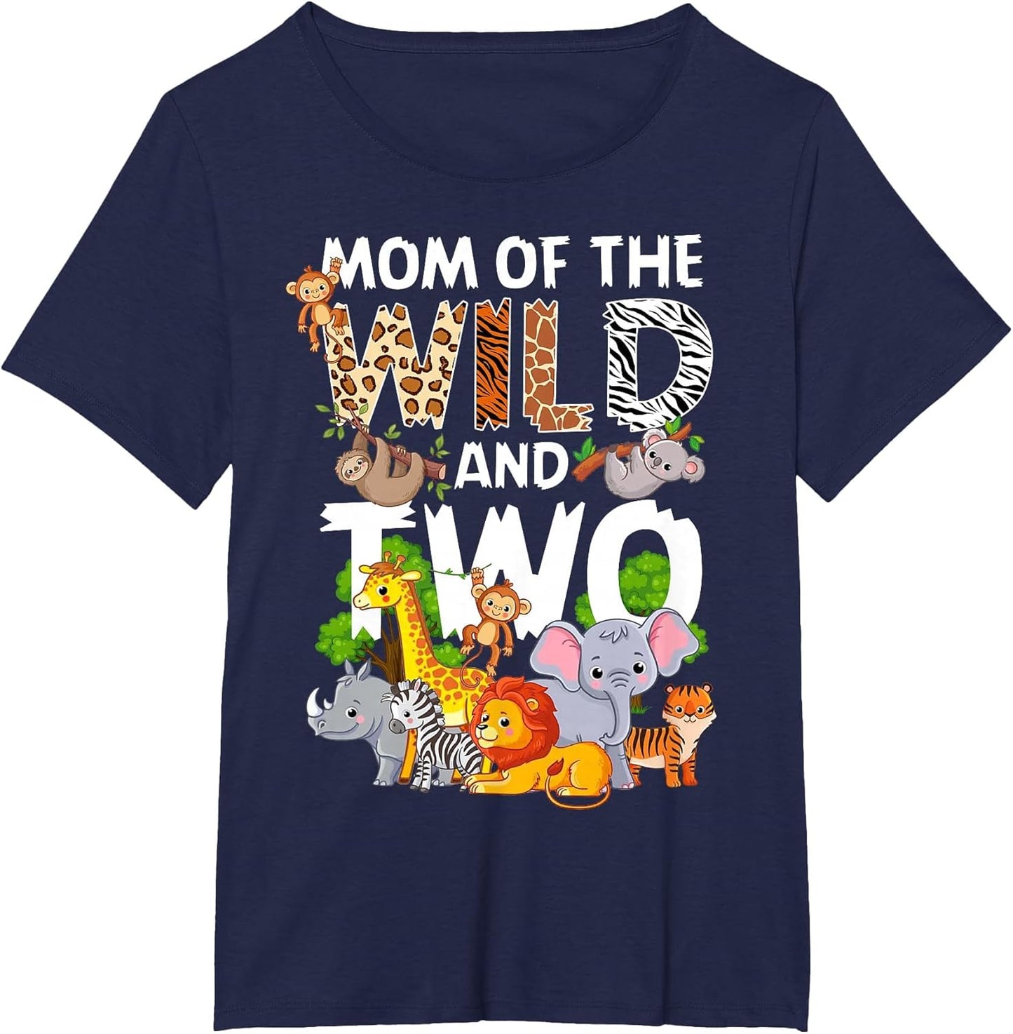 Mom of The Wild Two Zoo 2nd Birthday Safari Jungle Animal