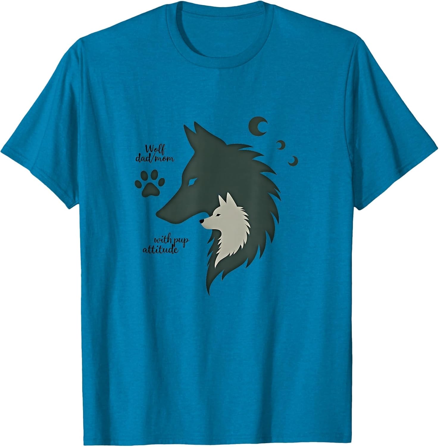 Wolf Parent and Pup Attitude Graphic Wilderness Shirt