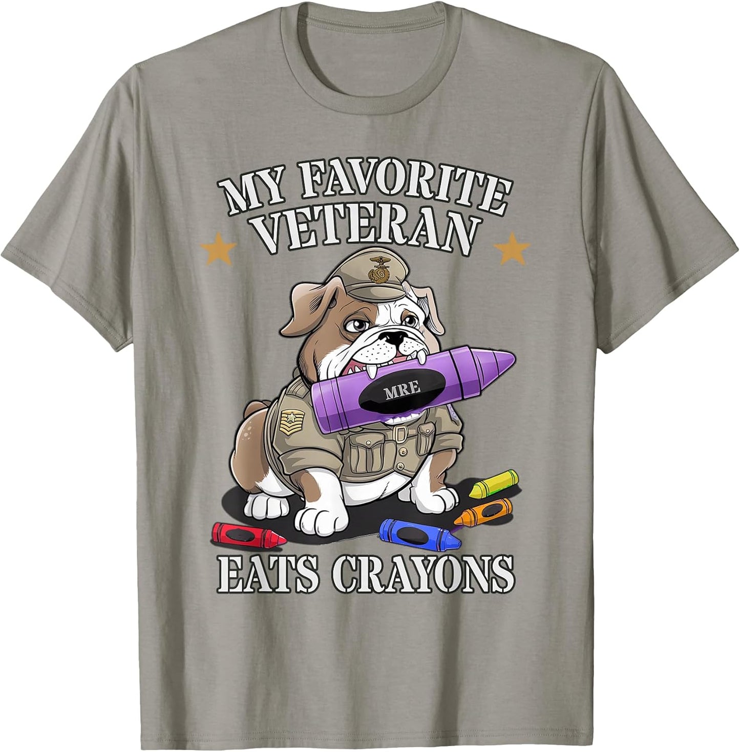 Cute My Favorite Veteran EATS Crayons Jarhead Team Military