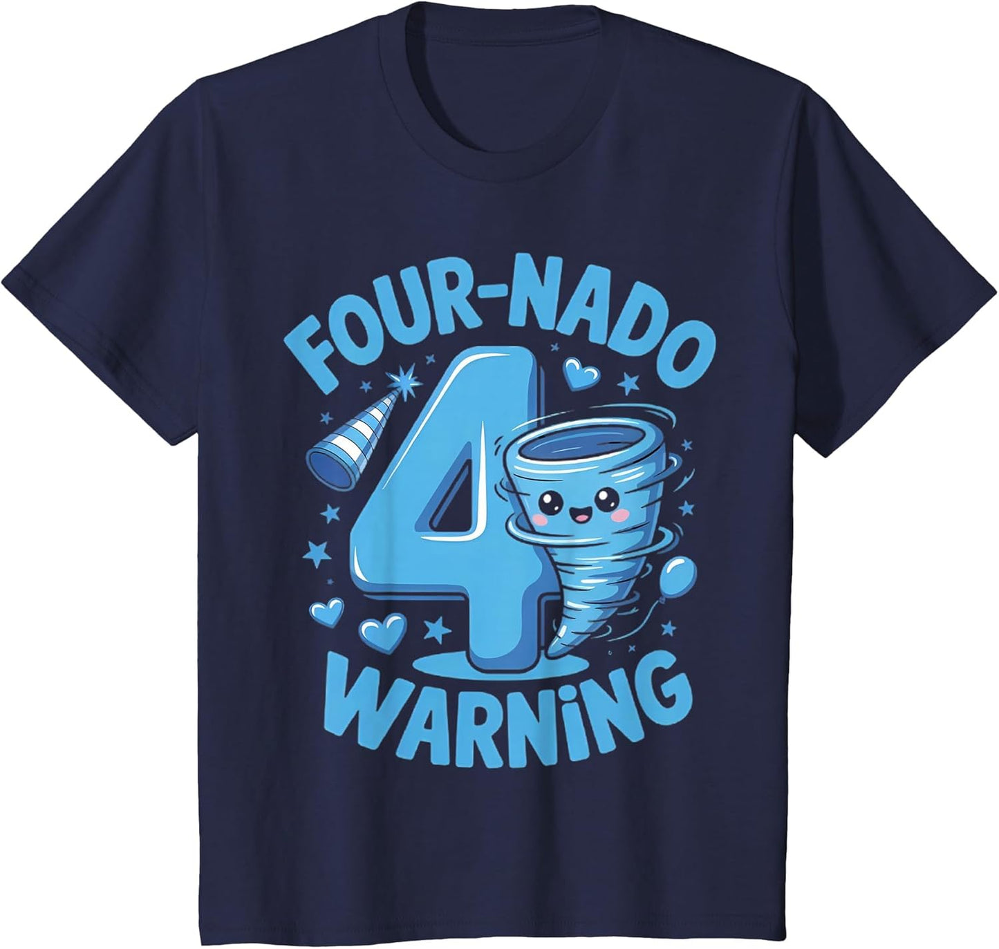 Kids Four-Nado Warning 4th Birthday Boy Tornado Birthday