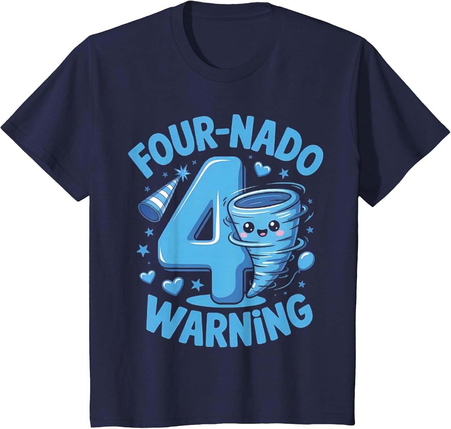 Kids Four-Nado Warning 4th Birthday Boy Tornado Birthday