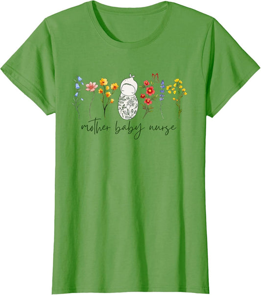 Mother Baby Nurse Wildflower Postpartum Nurse Grad Maternity