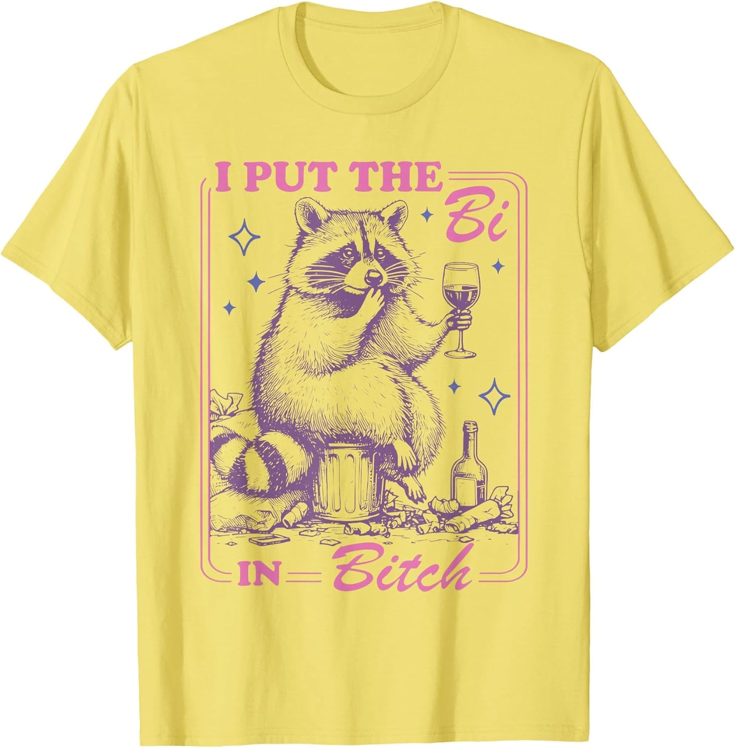 Funny Raccoon I Put The Bi in Bitch Bisexual LGBT Pride