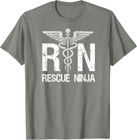RN Rescue Ninja Funny Registered Nurse Nursing Joke Quote