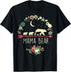 Mama Bear with 3 Cubs Shirt Floral Mother's Day