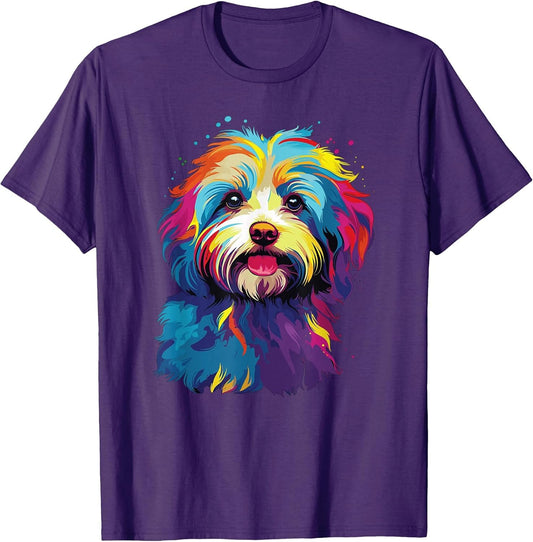 Watercolor Colorful Havanese Dog