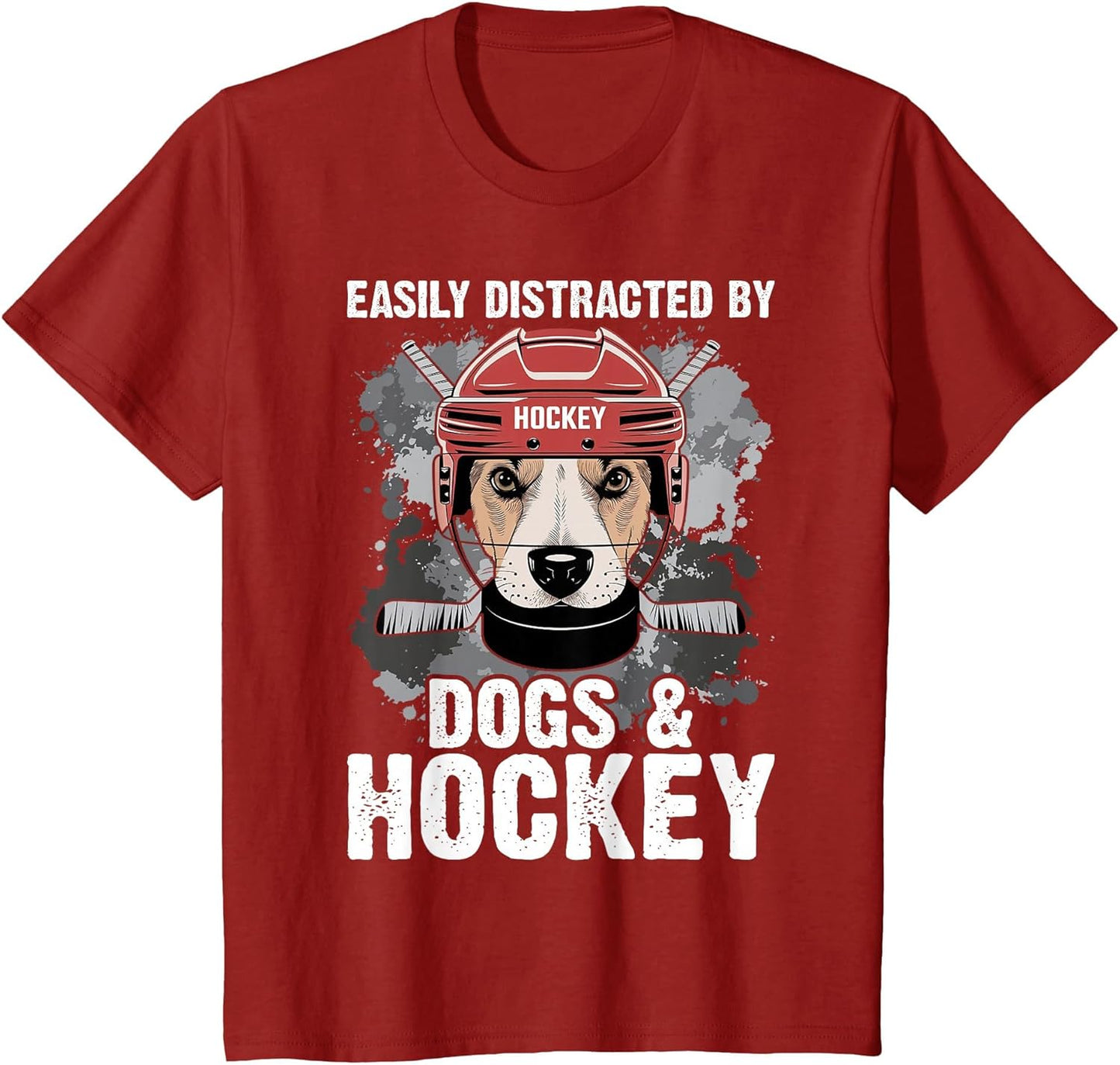 Easily Distracted by Dogs and Hockey Funny Dog Owner