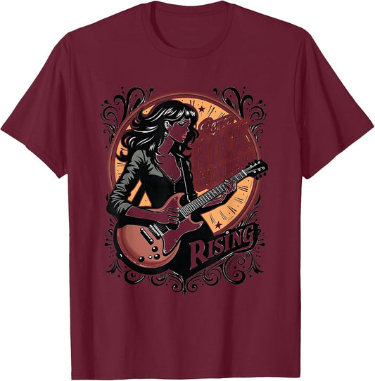 Retro Rock Goddess Rising Vintage Band Design