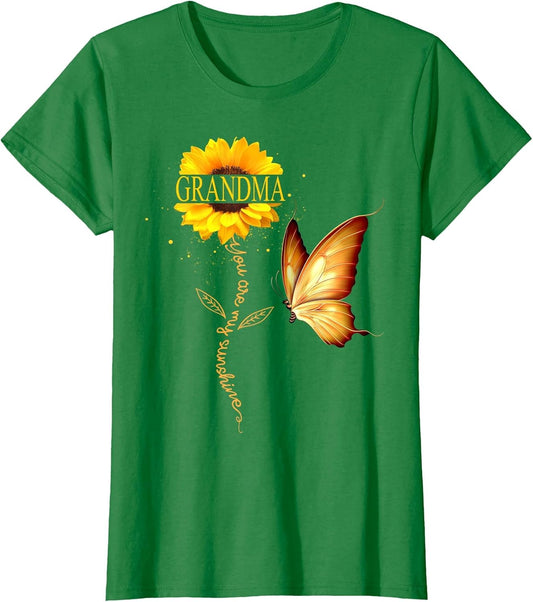 Grandma You are My Sunshine Butterfly Sunflower Mother's Day